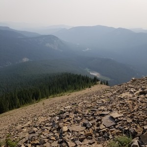 Along the ridge with the smoky east view
